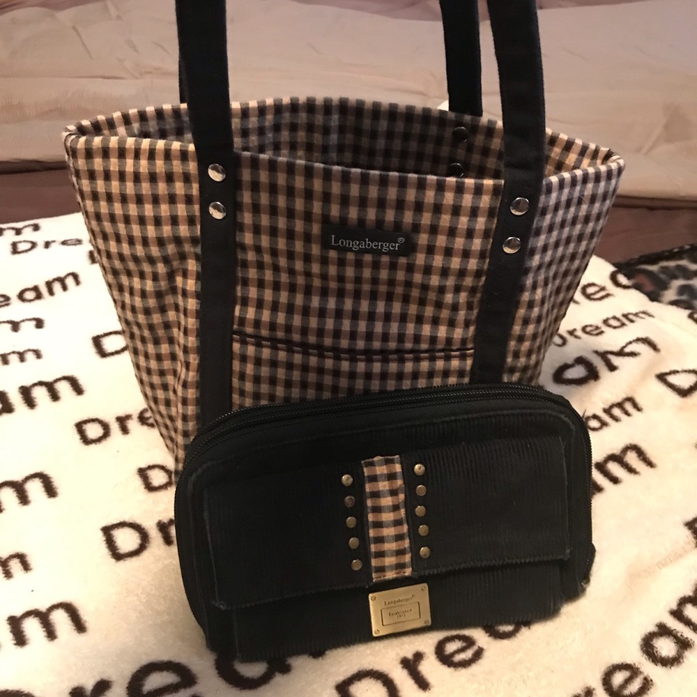 Longaberger purse with matching wallet